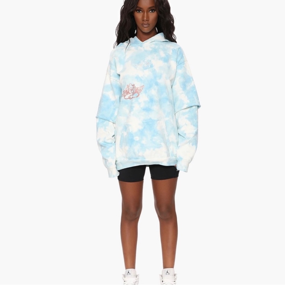 Boys Lie hoodie sweatshirt Tie Dye Twofer hoodie